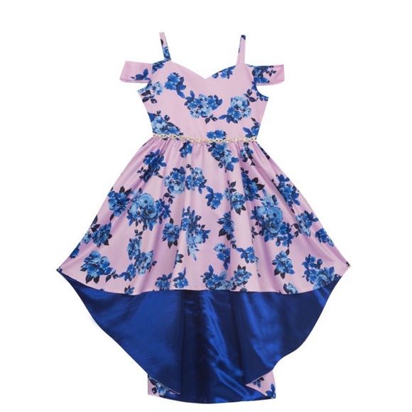 Toddler Girls Satin Hi-Low Dress - size 4T - Picture 1 of 6